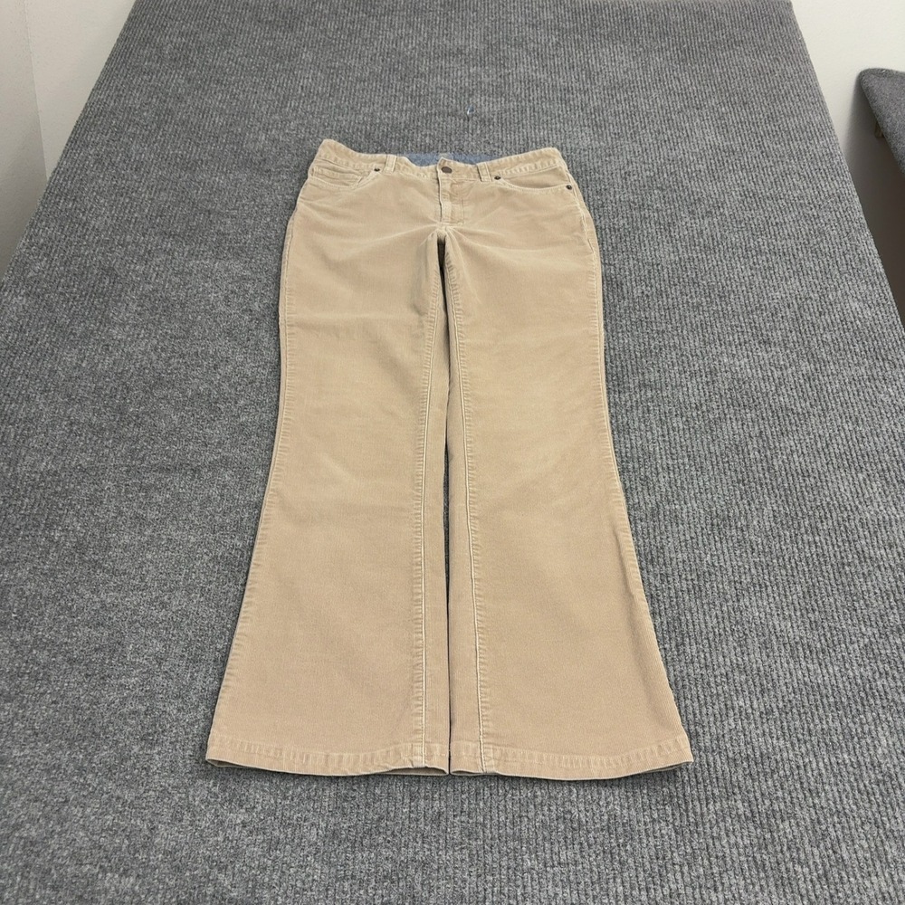 LL Bean Pants Womens 6 Tan Corduroy Favorite Fit Stretch Casual Classic